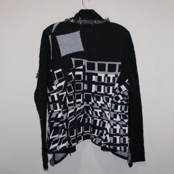 Didier Parakian wool angora mohair blend sweater large collar sequins Size 5? - Picture 4 of 8